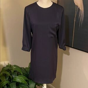 Vince Dark Purple Long Sleeve Dress